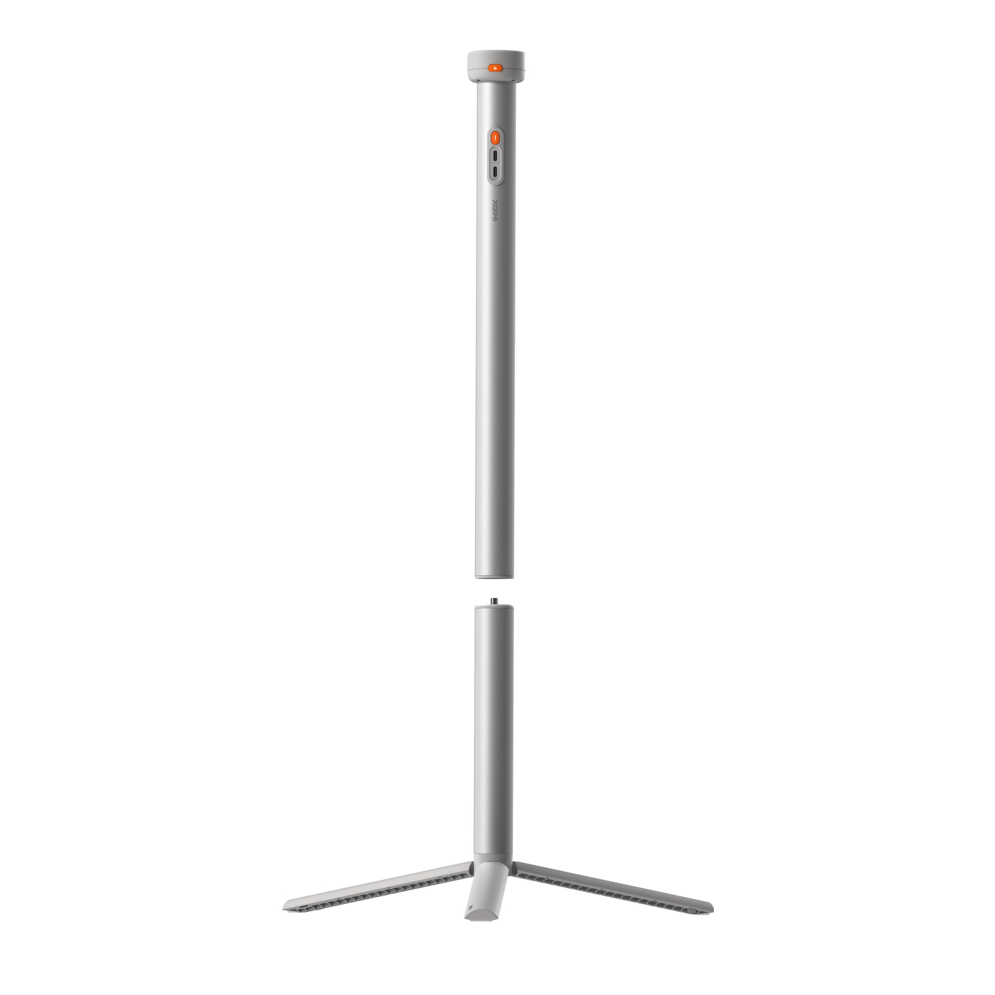 Es gibt einen 2-in-1-Bodenständer, der auf die Projektoren der XGIMI MoGo 4-Serie zugeschnitten ist und sowohl zur Montage als auch zum Aufladen der Stromversorgung dient. (Separat erhältlich)