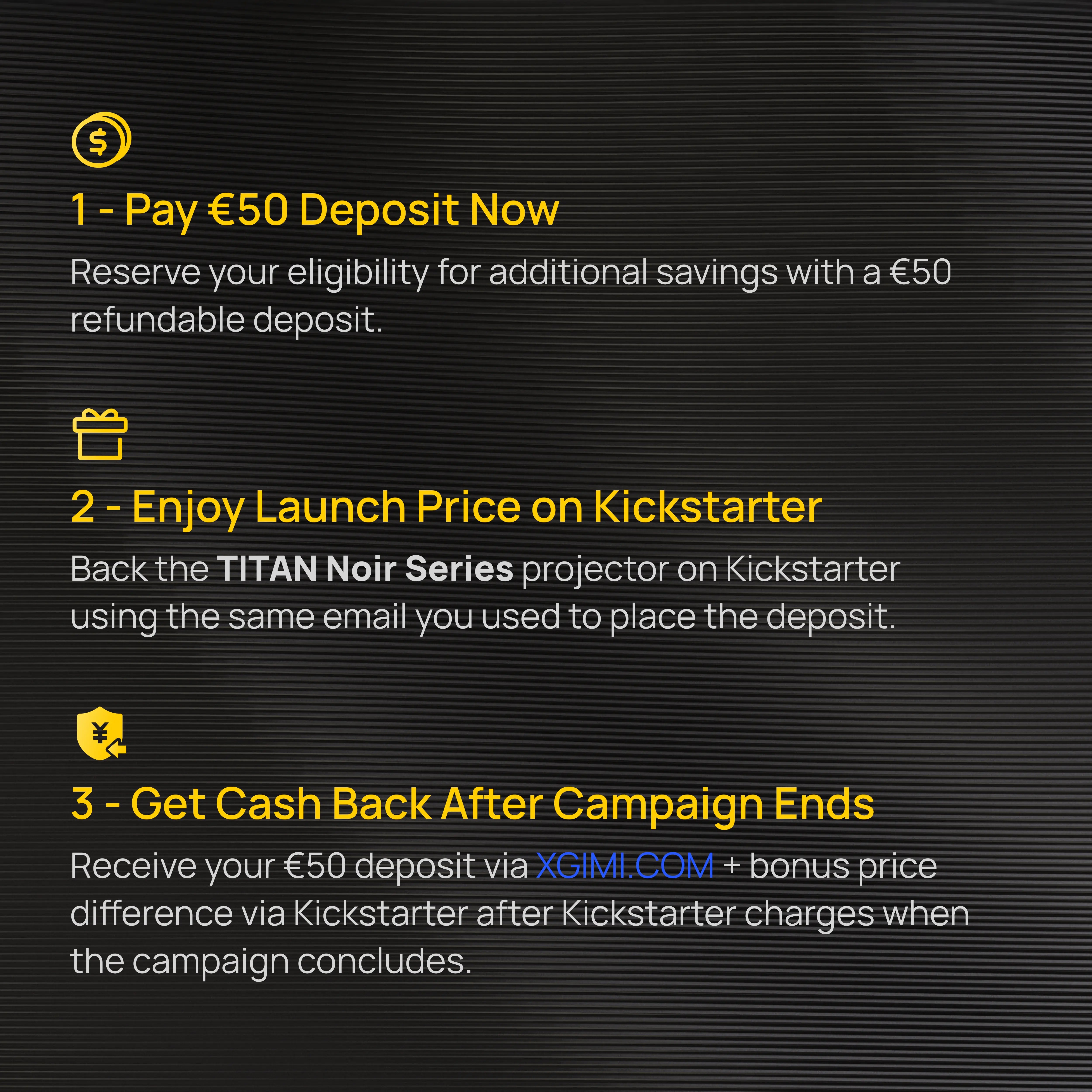 TITAN Noir Series - Deposit Reservation