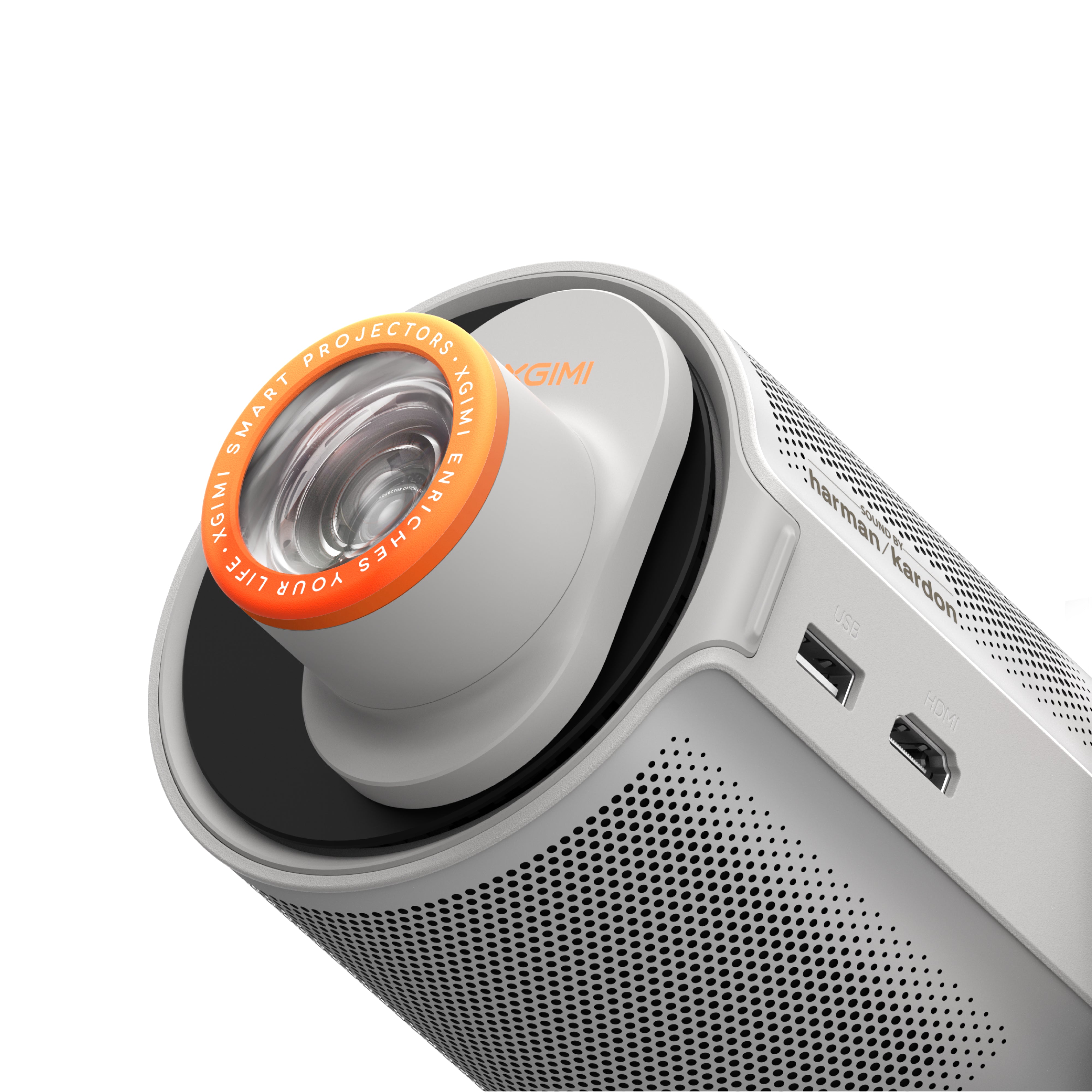 Der XGIMI MoGo 4 tragbarer Beamer mit wiederaufladbarem Akku enthält einen magnetischen "Sunset"-Kreativfilter für traumhafte und romantische Lichtstimmung.