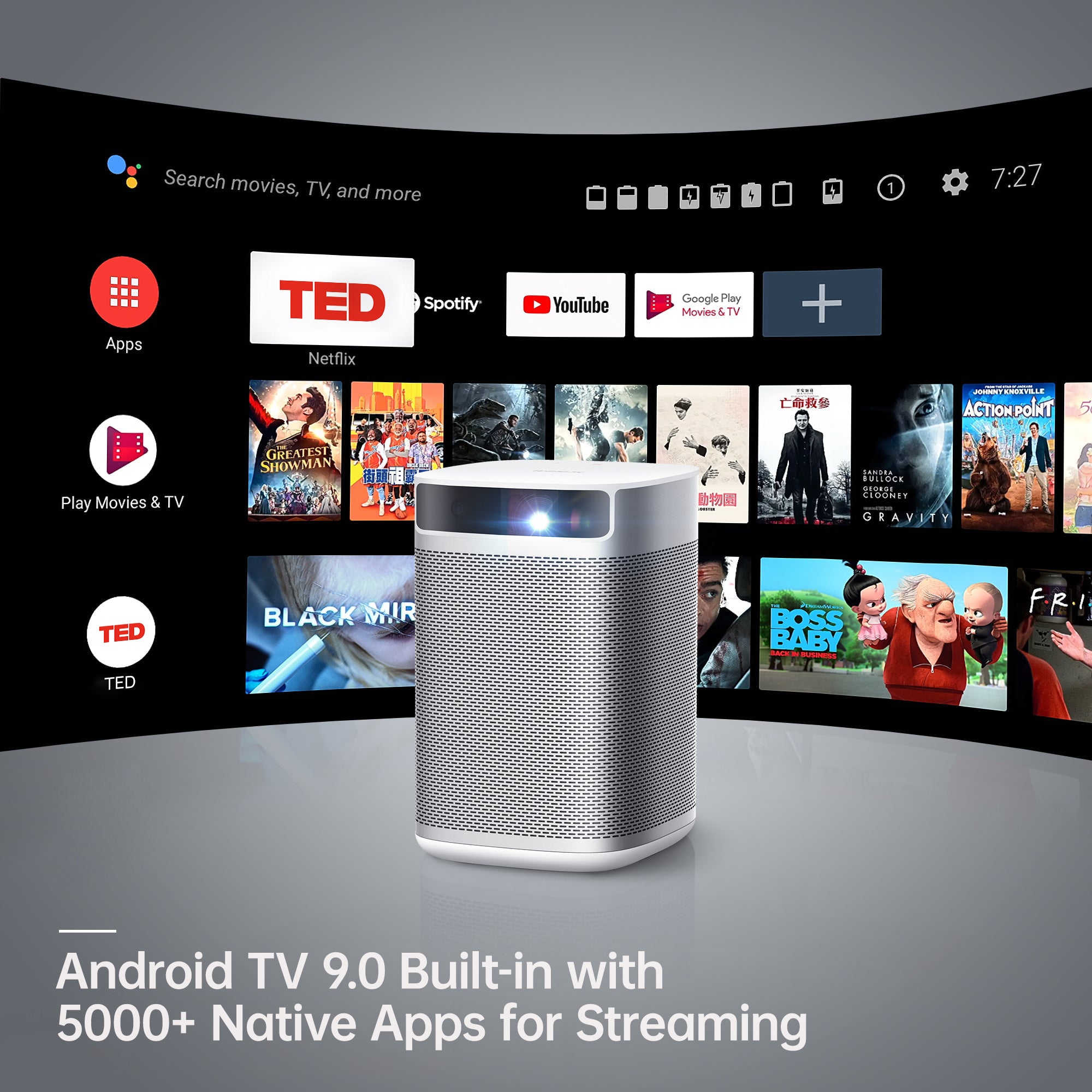 MoGo Pro - 1080p Pico-Projektor - Android TV™ OS integriert