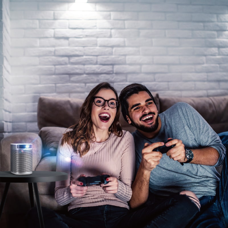 Spielen Sie Spiele mit dem MoGo Pro Projektor